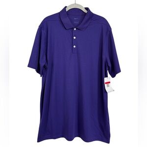 NWT Nike Men's Purple Polo Gold Shirt Size Large